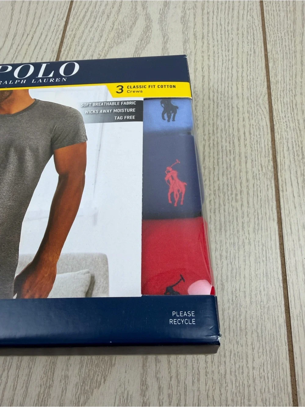 Polo Ralph Lauren Men's 3 Pack Classic Fit Cotton Crews Large Multi $49.50